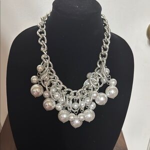 Plunder Silver Necklace with Pearl Accents